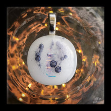 Load image into Gallery viewer, elfin alchemy medium white abstract glass pendant, handcrafted in Lancashire