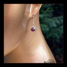 Load image into Gallery viewer, zodiac Aquarius spiral earrings
