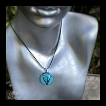 Load image into Gallery viewer, glass pendants turquoise zing sparkles