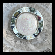 Load image into Gallery viewer, elfin alchemy unique large white sparkles glass brooch handcrafted for you in Lancashire