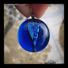 Load image into Gallery viewer, glass pendants blue zing sparkles
