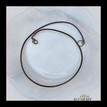 Load image into Gallery viewer, dark brown superior quality Greek leather cord for your glass pendants, choice of 3 lengths, handmade in Lancashire by elfin alchemy
