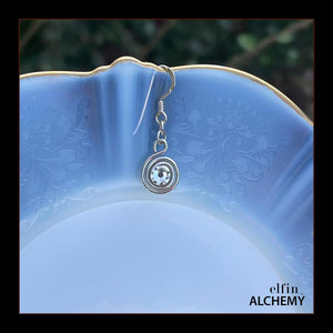 zodiac Aquarius spiral earrings