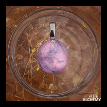 Load image into Gallery viewer, elfin alchemy dazzling pink sparkles medium glass pendant handcrafted for you in Lancashire
