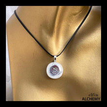 Load image into Gallery viewer, zodiac Leo birthstone spiral pendant

